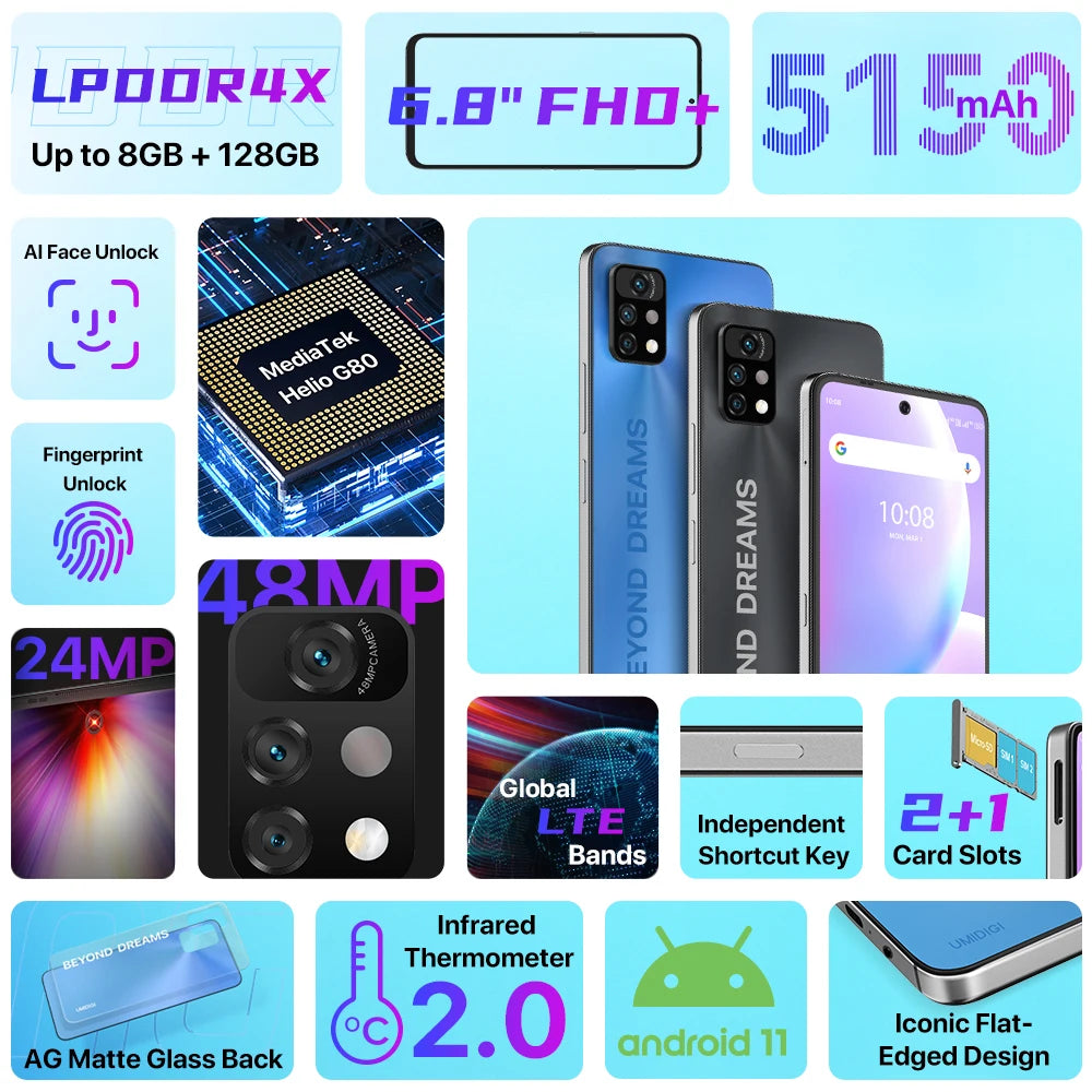 [In Stock] UMIDIGI A11 Pro Max Global Version Android Smartphone 6.8